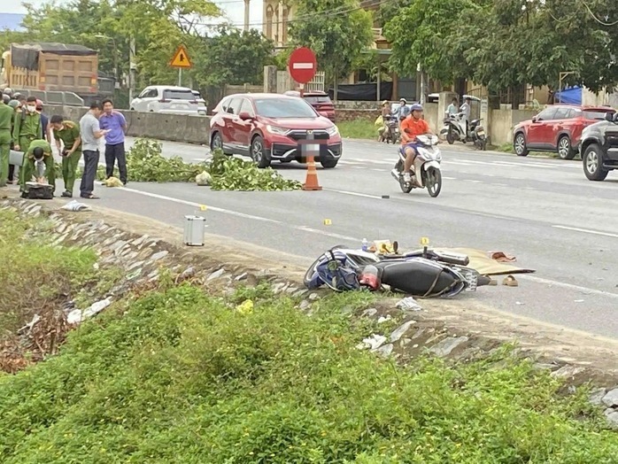 Hiện trường vụ tai nạn. Ảnh: Báo Người lao động.