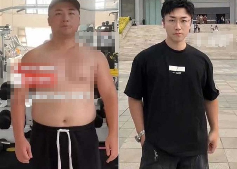 Bị bạn gái "đá" vì nặng hơn 1 tạ, 3 tháng sau chàng trai "lột xác" ngoạn mục, cuốn hút như "nam thần". Ảnh: Sohu