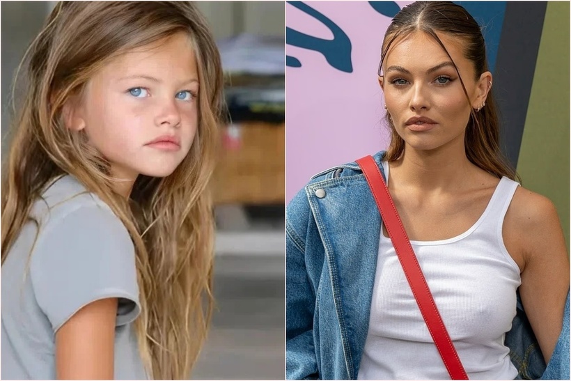 Hình ảnh người mẫu Thylane Blondeau lúc nhỏ và hiện tại.