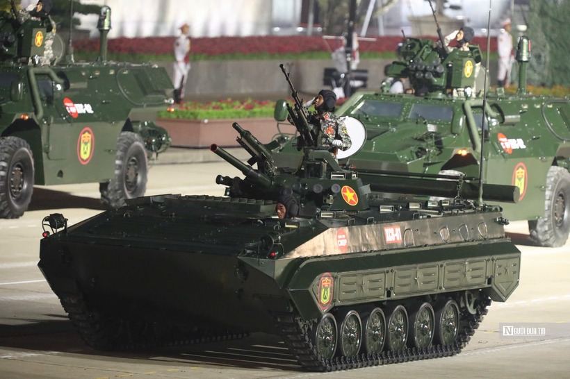 Dàn xe, pháo xuất hiện lần này đều là những khí tài hiện đại trong biên chế của Quân đội nhân dân và Công an nhân dân Việt Nam.