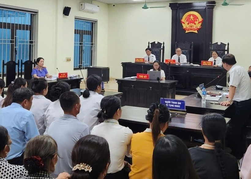 Phiên tòa xét xử vụ án. Ảnh: Báo Công lý.