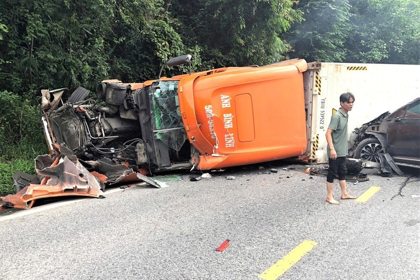 Hiện trường vụ tai nạn. Ảnh: Dân Trí