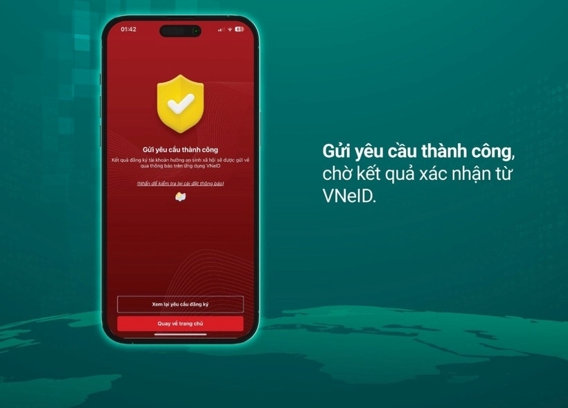 Một loạt ngân hàng hướng dẫn liên kết tài khoản hưởng an sinh xã hội trên VNeID. Ảnh: Vietnam+