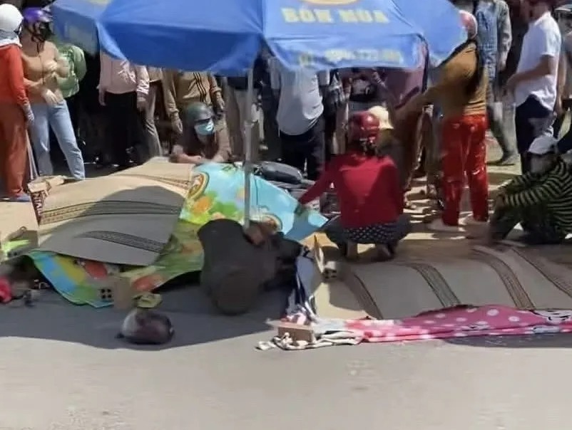 Hiện trường vụ tai nạn. Ảnh: PLO.