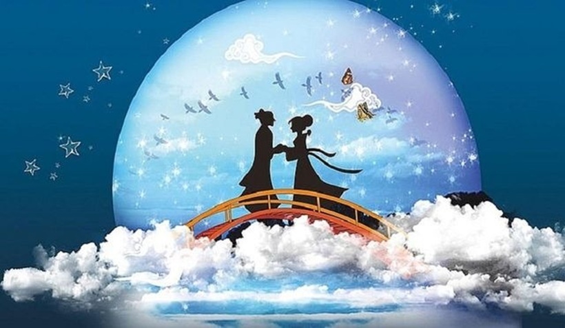 Với người Việt Nam, Thất tịch còn được biết đến là Tết Ngâu, ngày ông Ngâu bà Ngâu hay ngày Ngưu Lang Chức Nữ gặp nhau. Ảnh: VTV Times