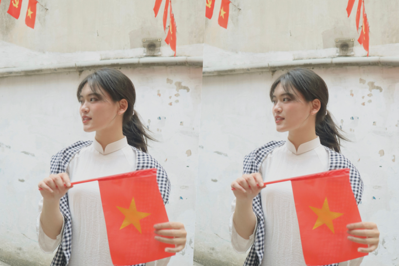 Nữ sinh Vũ Thị Khánh Linh. Ảnh: Đại biểu Nhân dân