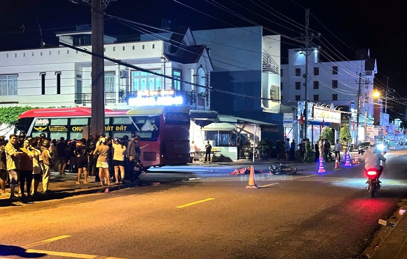 Hiện trường vụ tai nạn. Ảnh: Báo An Giang.