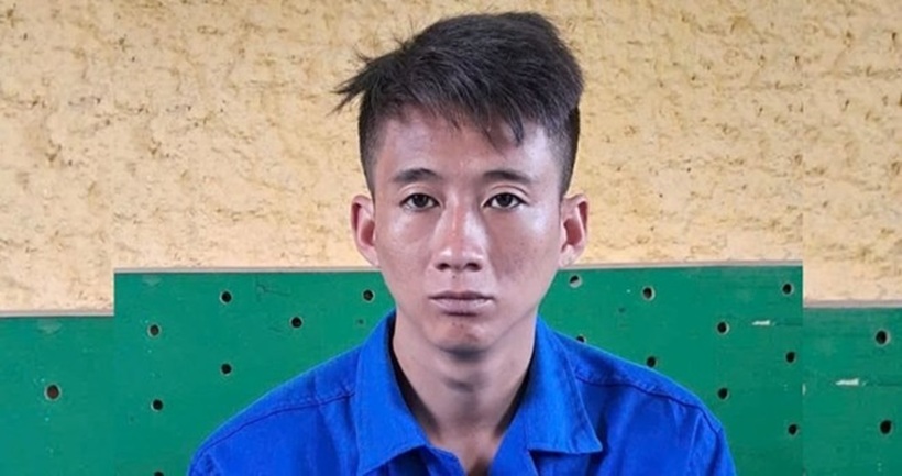 Thái Văn Bình An tại cơ quan điều tra. Ảnh: Lao động