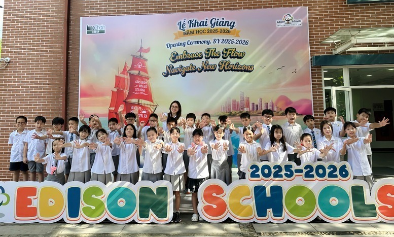 Học sinh Trường liên cấp Edison (Hưng Yên) sẵn sàng bước vào năm học mới - Ảnh: VGP/Thu Trang