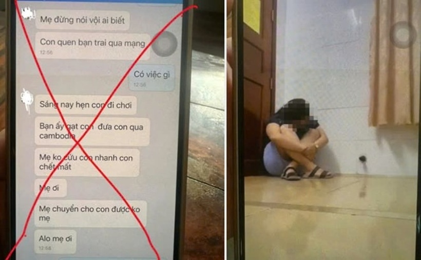 Đối tượng lừa đảo bắt cóc online sử dụng tài khoản Zalo của nạn nhân để nhắn tin cho gia đình chuyển tiền chuộc. (Ảnh: Công an tỉnh Đồng Nai)