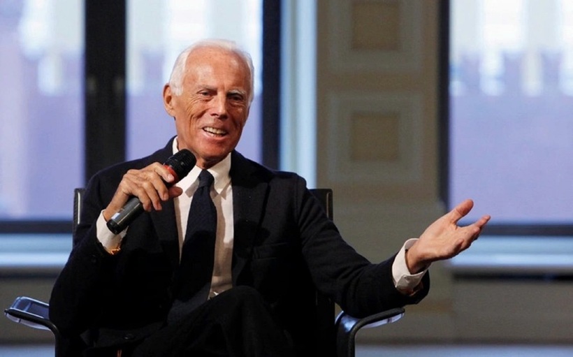 'Ông vua' thời trang Italy Giorgio Armani. Ảnh: Reuters