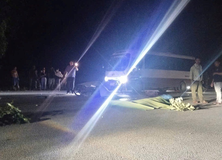 Hiện trường vụ tai nạn. Ảnh: Tuổi trẻ