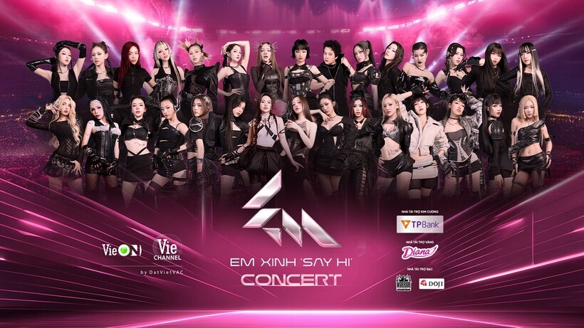 Concert Em Xinh “Say Hi” hứa hẹn là bữa tiệc âm nhạc và phong cách bùng nổ với 30 nữ nghệ sỹ tài năng. (Ảnh: Vie Channel)