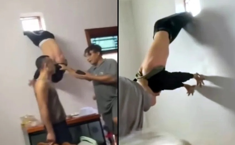 Người đàn ông kẹt lỗ thông gió.