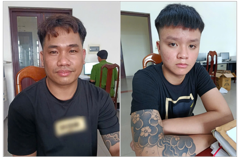 2 đối tượng Phùng Văn Khỏe và Huỳnh Nguyễn Duy. Ảnh: Trang thông tin điện tử Công an tỉnh Tây Ninh
