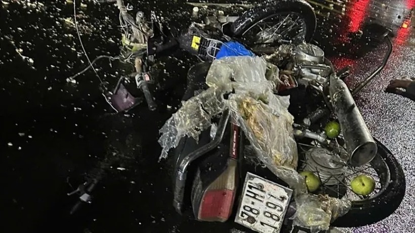 Hiện trường vụ tai nạn. Ảnh: PLO.