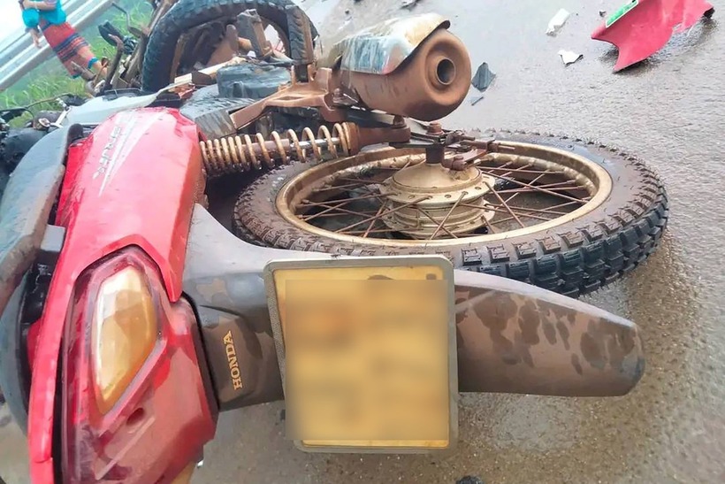 Hiện trường vụ tai nạn. Ảnh: Báo Tiền phong.