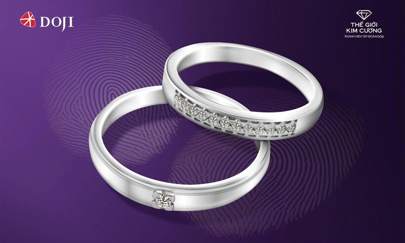 Nhẫn cưới Salsa gửi gắm ý nghĩa hòa hợp trong hôn nhân.