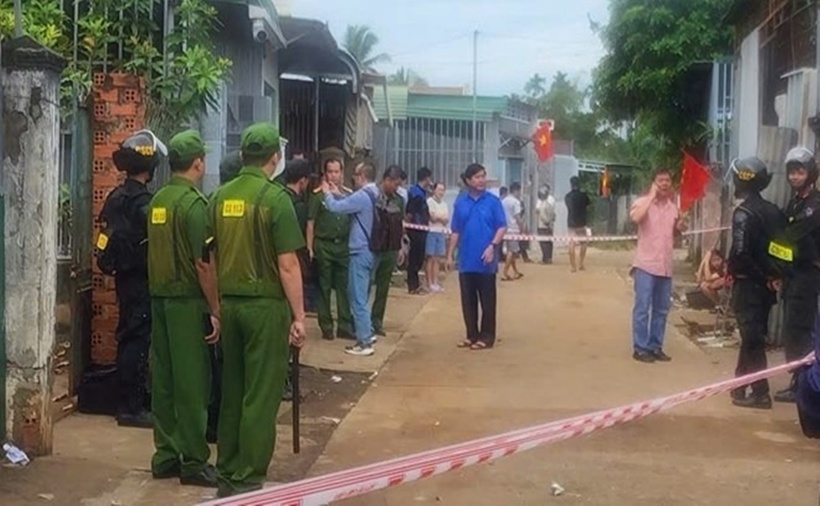 Hiện trường vụ án mạng. (Ảnh: Pháp luật TP.HCM)