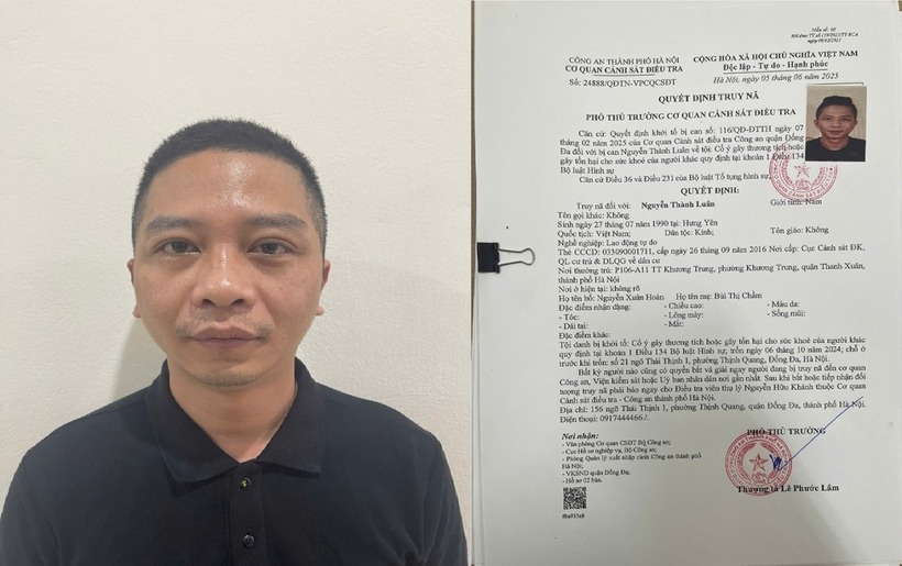 Nguyễn Thành Luân và quyết định truy nã Ảnh: VOV
