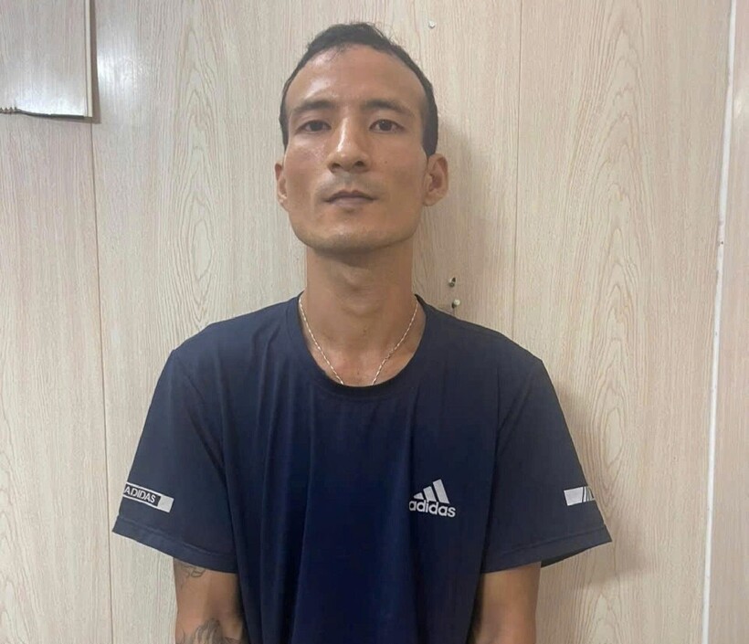 Đối tượng Đoàn Văn Thảo tại cơ quan công an.