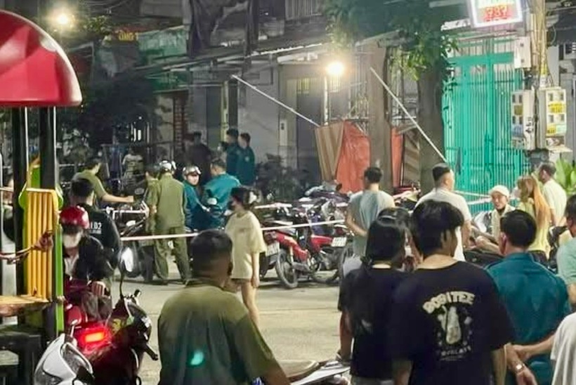 Hiện trường vụ án mạng. Ảnh: Thanh Niên