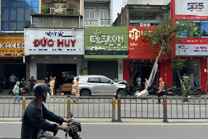 Hiện trường vụ tai nạn giao thông. Ảnh: Báo Dân trí.