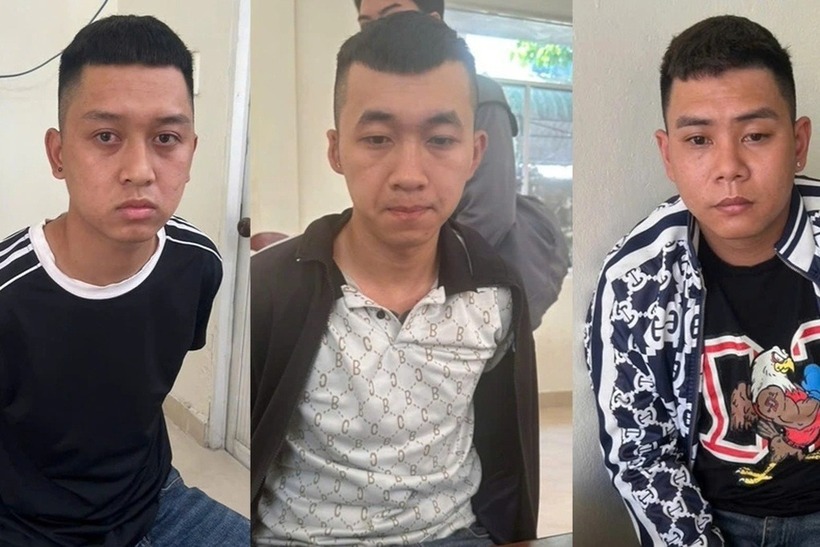3 trong số 4 đối tượng trong nhóm cho vay lãi nặng. Ảnh: Dân trí