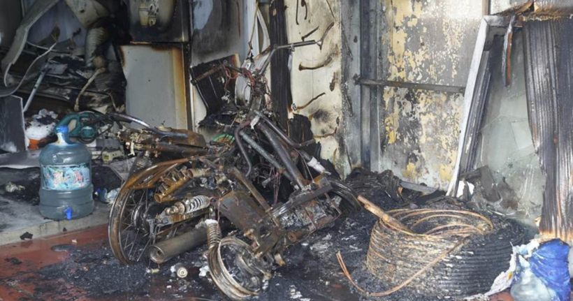 Hiện trường vụ cháy.