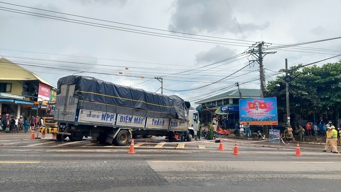 Hiện trường vụ tai nạn. Ảnh: Người lao động