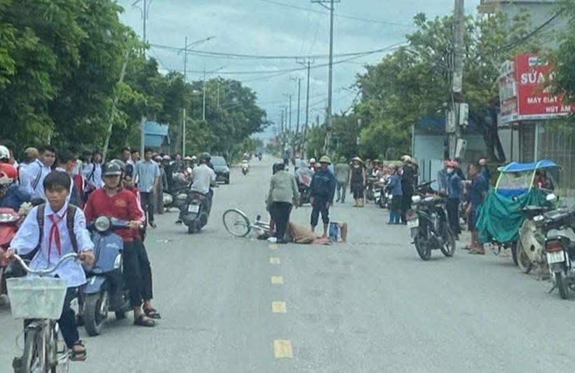 Hiện trường vụ tai nạn. Ảnh: Báo Sức khỏe và Đời sống.