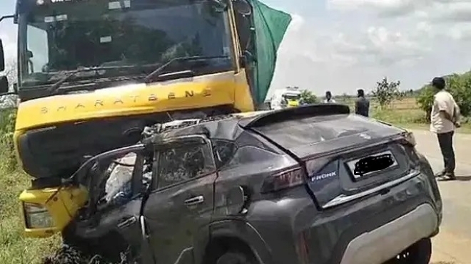 Hiện trường vụ tai nạn. Ảnh: Kalinga TV