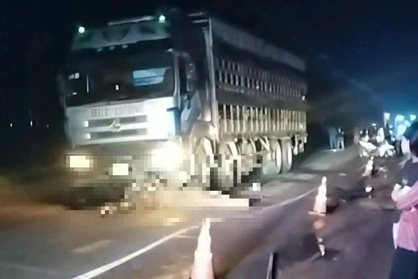 Hiện trường vụ tai nạn. Ảnh: Báo Dân trí.