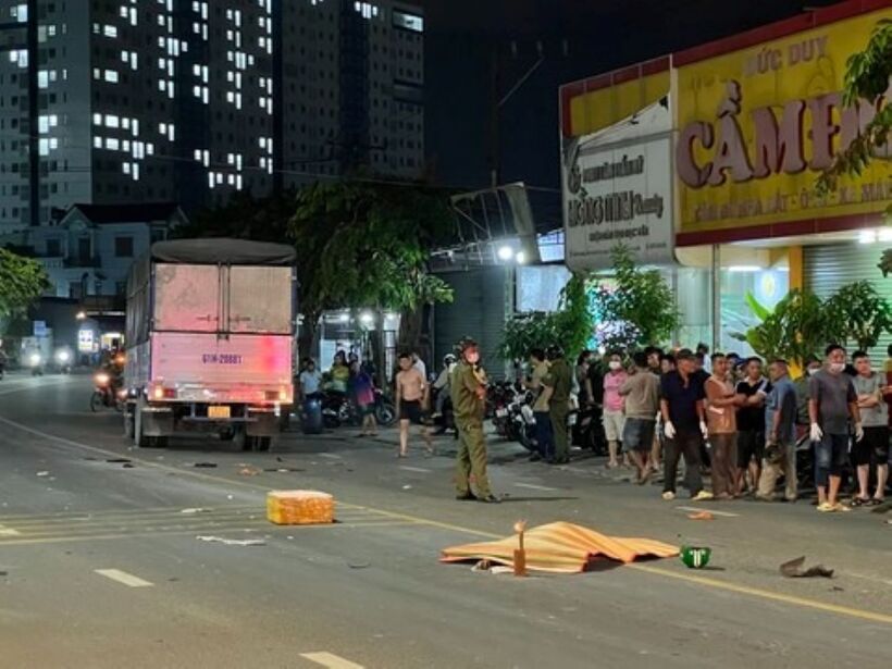 Hiện trường vụ tai nạn. Ảnh: Báo Công an TP.HCM.