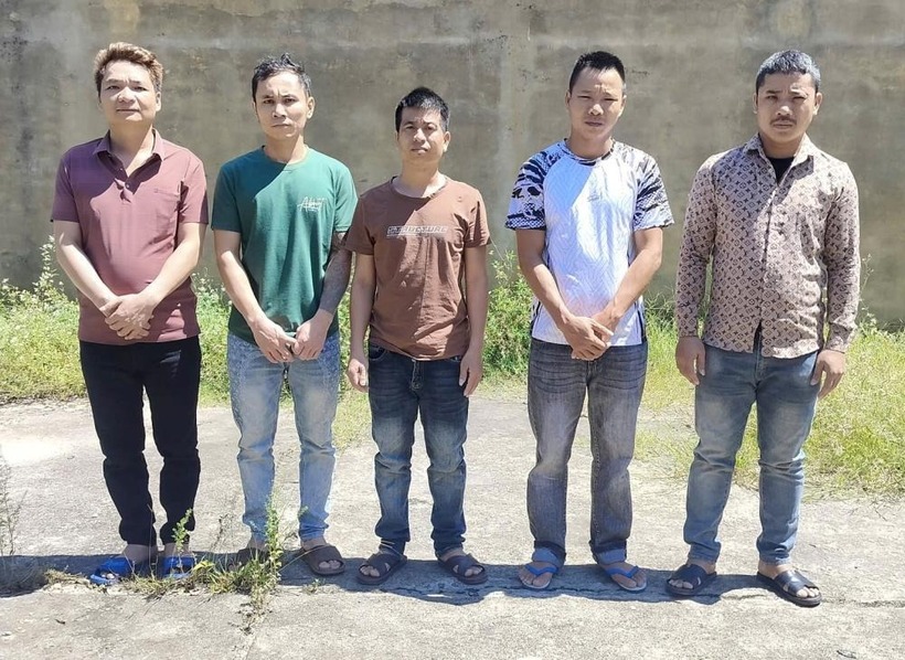 Các đối tượng. (Ảnh: Công an tỉnh Hà Tĩnh)