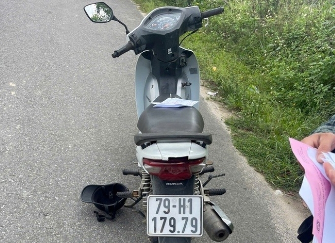 Chiếc xe bị mất trộm của anh Q. được CSGT phát hiện do gắn biển số giả. Ảnh: Gia đình và Xã hội