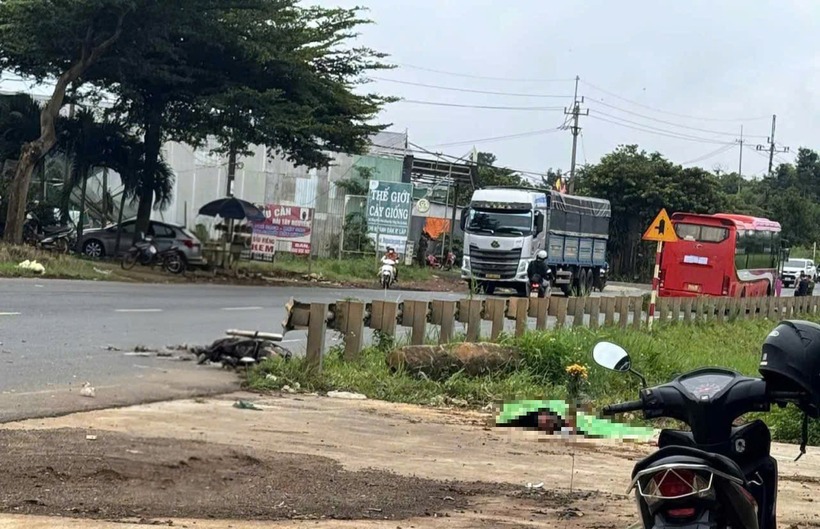 Hiện trường vụ tai nạn. Ảnh: Báo Xây dựng.