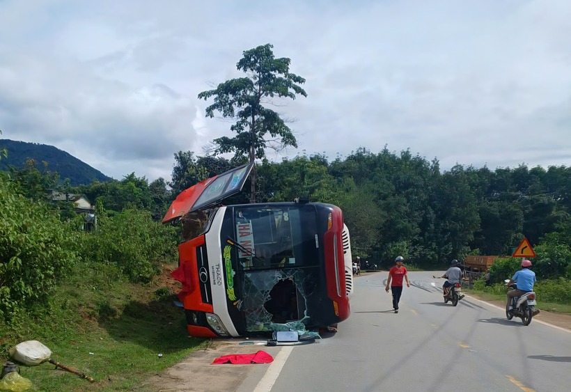 Hiện trường vụ tai nạn. Ảnh: Báo Xây dựng.
