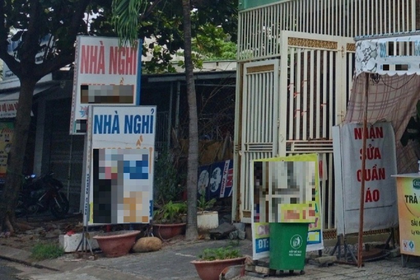 Nhà nghỉ nơi phát hiện thi thể nạn nhân. Ảnh: Dân Trí