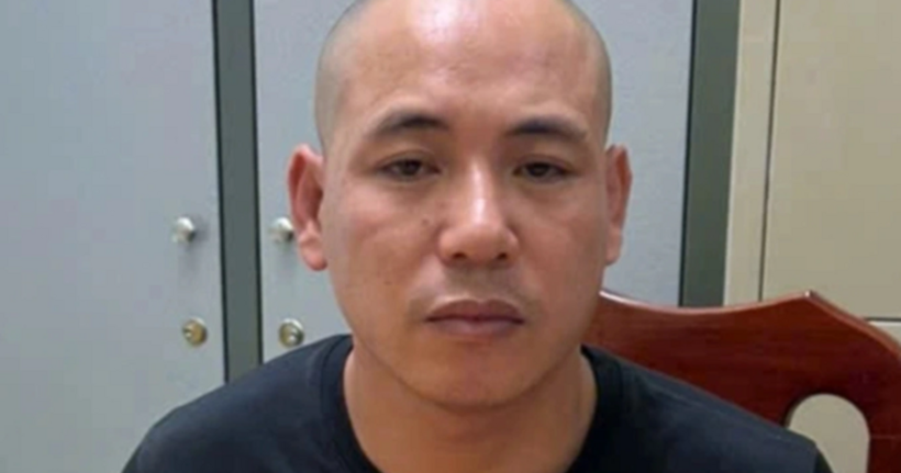 Nguyễn Đức Hà tại cơ quan công an. (Ảnh: Nam An)