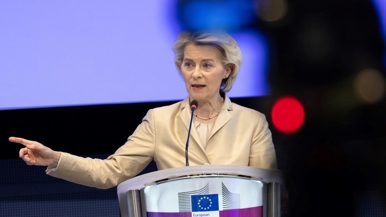 Chủ tịch Ủy ban Châu Âu Ursula von der Leyen. Ảnh: RT