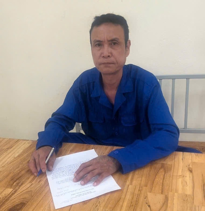 Đối tượng Ngô Quang Hải tại Cơ quan CSĐT Công an tỉnh Phú Thọ. Ảnh: CAND