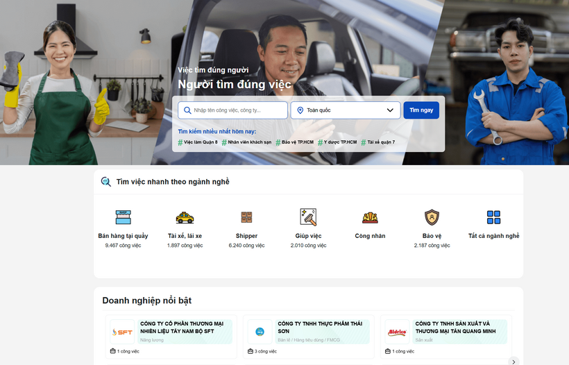 Tìm việc làm trên trang web Vieclam.net