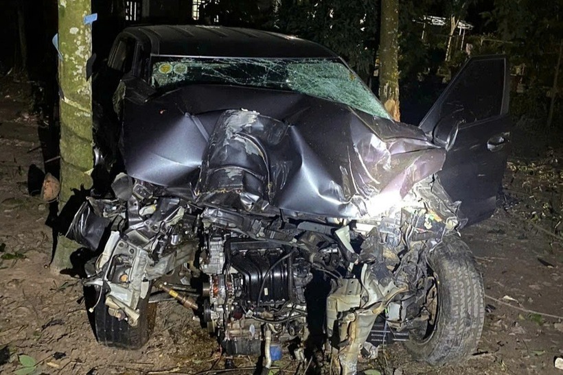 Hiện trường vụ tai nạn giao thông. Ảnh: Dân Trí