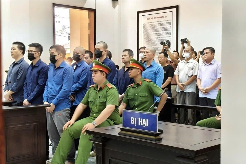 Các bị cáo tại tòa. (Ảnh: Công lý)
