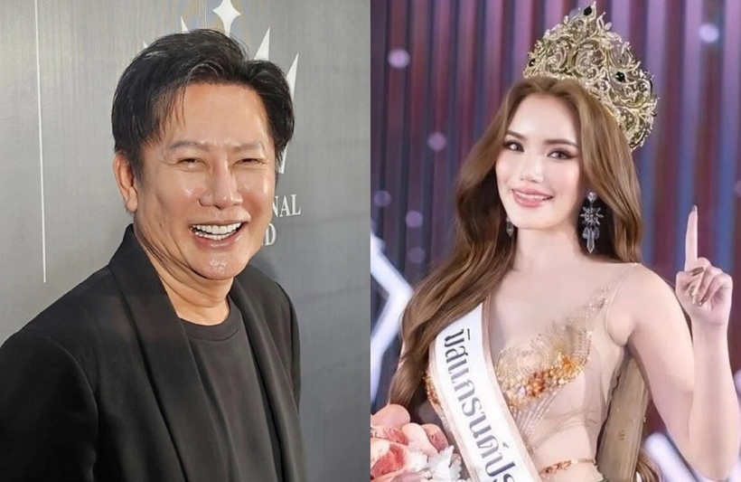 Chủ tịch Miss Grand International - ông Nawat Itsaragrisil và  Suphannee “Baby” Noinonthong.