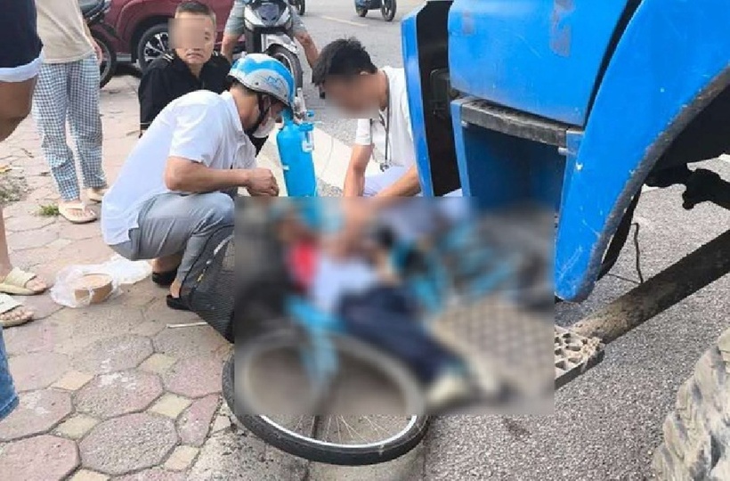 Hiện trường vụ tai nạn. Ảnh: Báo Người lao động.