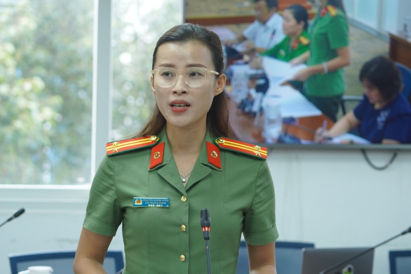 Trung tá Nguyễn Khánh Hồng, Phó trưởng phòng PA05, Công an TP.HCM. Ảnh: Báo Tiền phong.