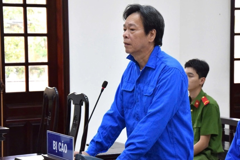 Hải tại phiên tòa. Ảnh: Báo Dân trí.