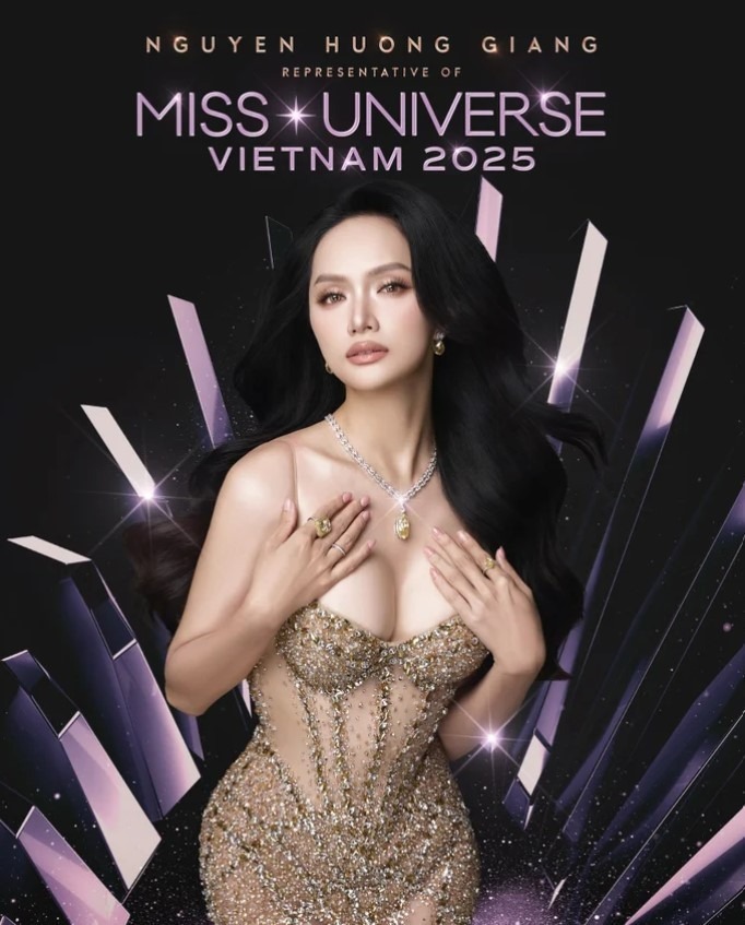 Hoa hậu Hương Giang được chọn đi thi Miss Universe 2025.